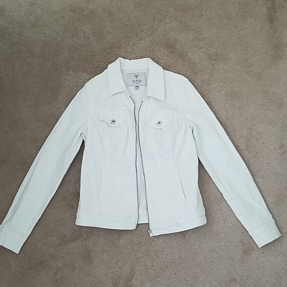 White jean jacket